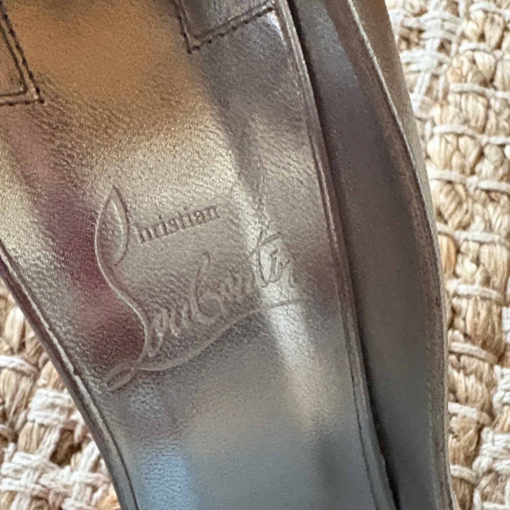 Christian Louboutin Silver Heels - Picture 7 of 15